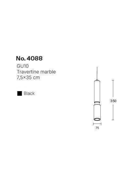 Inlight Креамстно Осветително Тяло Сиво Рейл с Цокъл GU10 7.5x7.5x35см