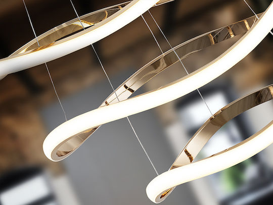Naos Deckenleuchte Rose Gold LED 80x80cm