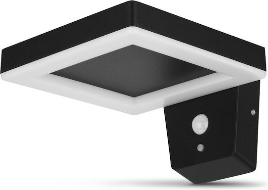 Solar Light Rev Led Wall Light Square Black