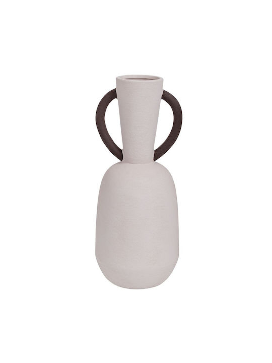 Iliadis Decorative Ceramic Vase Beige 20x20xH48cm
