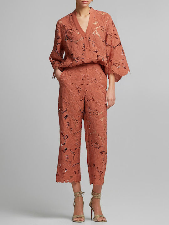 Long Sleeve Women's Shirt Terracotta