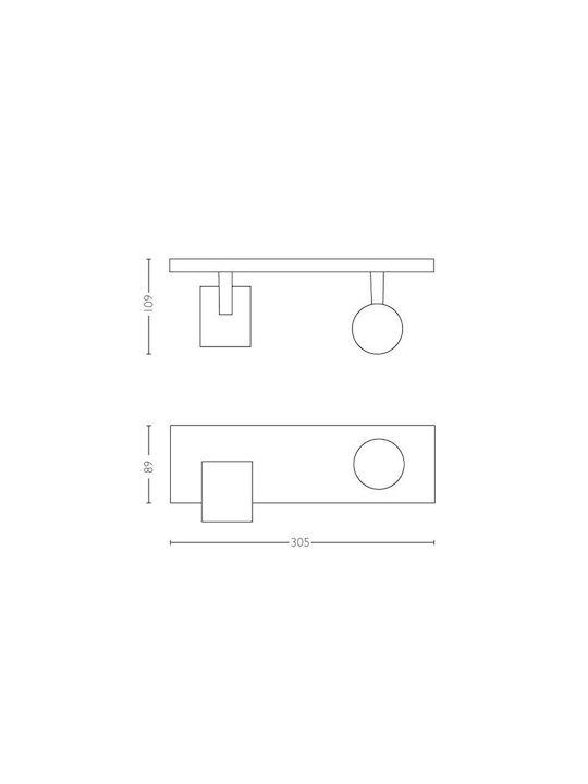 Philips Runner Hue Διπλό Σποτ σε Λευκό Χρώμα
