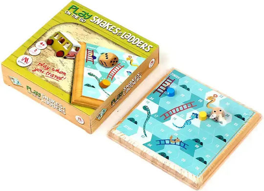 Επιτραπέζιο Παιχνίδι Play On The Go - Snakes & Ladders για 2 Παίκτες 4+ Ετών Mathv