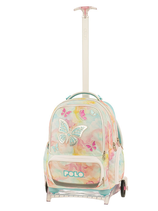 Polo Freely School Trolley Bag for Elementary School with Water Bottle Holder Butterflies 25lt 31 x 18 x 44cm 2026