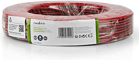 Speaker Cable Nedis 2x0.75mm² 100m Black Red Cagw0750bk1000