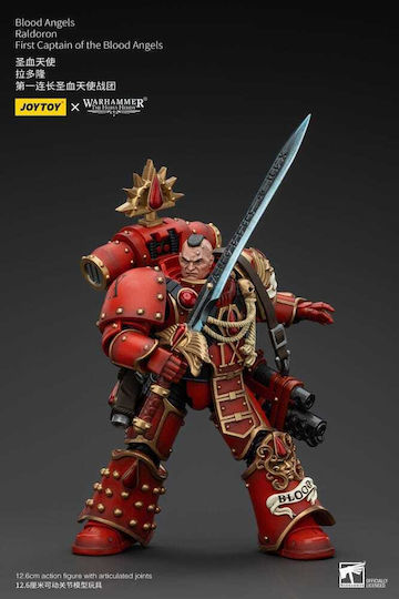 Warhammer Horus Heresy Action Figure 1:18 Blood Angels Raldoron First Captain Blood Angels 13 Cm