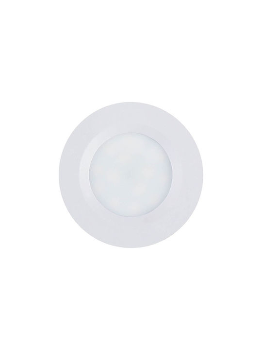 Horoz Electric Στρογγυλό Χωνευτό Σποτ με Ενσωματωμένο LED και Φυσικό Λευκό Φως Λευκό 1τμχ