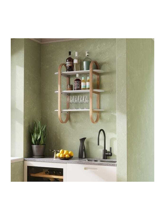 Bellwood Beige Bookcase 72x25x90cm