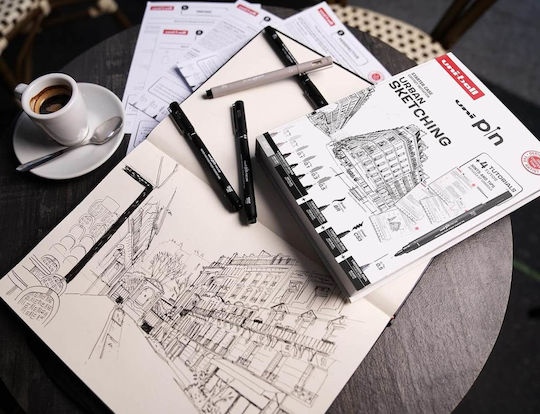 Design Markers Uni Pin Urban Sketching Tip Size 0.1 0.3 0.5 Br Cs3 0.5 Hb 9 Pieces Uni Pin 8p Set No3