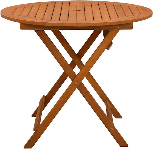 Holztisch Für Kleine Außenbereiche Zusammenklappbar Braune 90x90x75cm