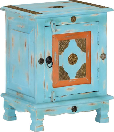 vidaXL Nachttisch aus Massivholz Blau 40x30x50cm