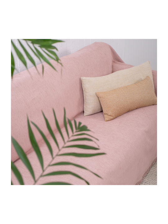 Naf Naf Highline Armchair Throw Chenille 180x180cm Powder