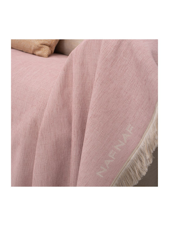 Naf Naf Highline Armchair Throw Chenille 180x180cm Powder
