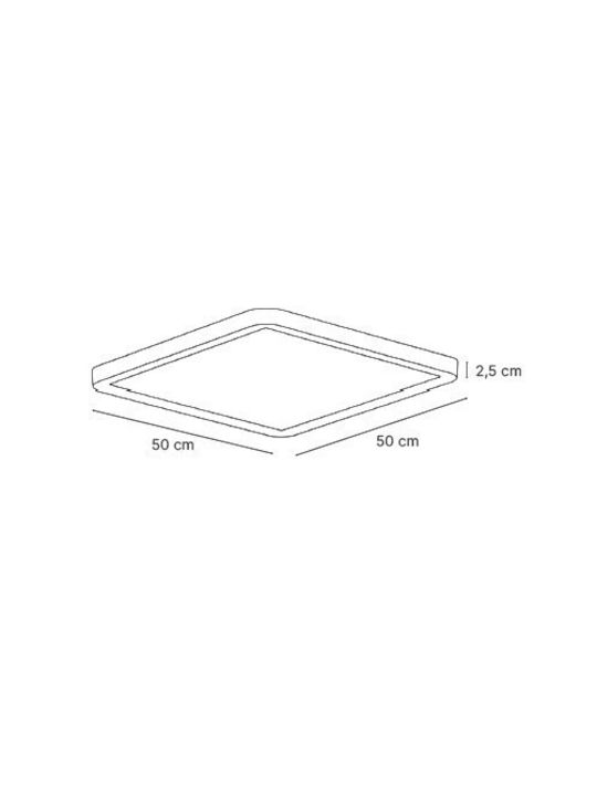Inlight Deckenleuchte montieren 50cm Silber mit integrierter LED 42045-Silber