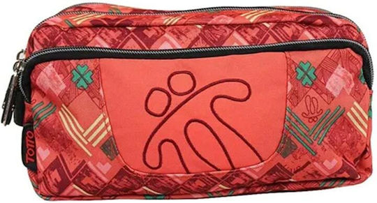 Totto Sobre Pencil Case Barrel with 2 Compartments Orange
