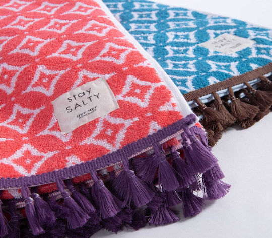Nef-Nef Homeware Sparkle Fringes Ροζ με Κρόσσια 90x170εκ.