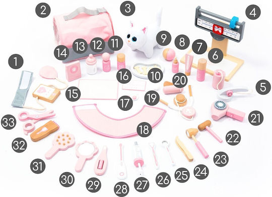 UMU Toys Kinder Medizinisches Hölzernes Set für 3+ Jahre