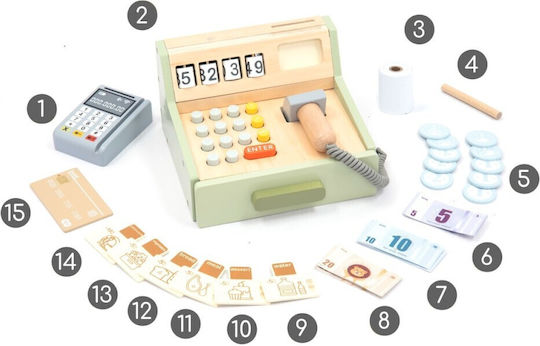 UMU Toys Children's Cash Register made of Wood 35pcs