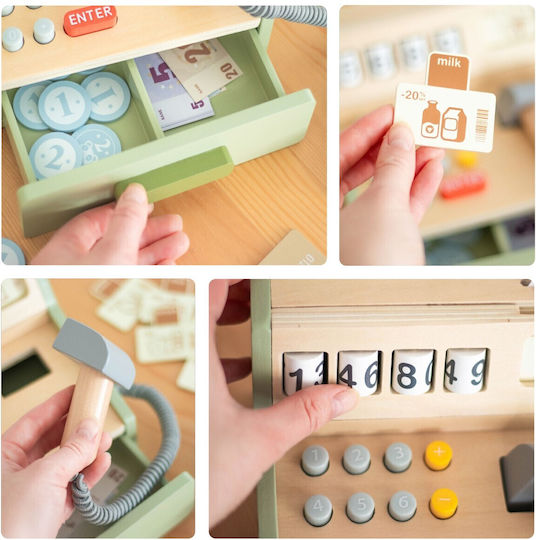UMU Toys Children's Cash Register made of Wood 35pcs