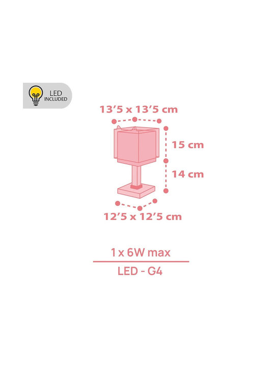 Ango LED Детски Осветителни Тела За Маса За Офиса Little Fox Бял 29x13.5x13.5см