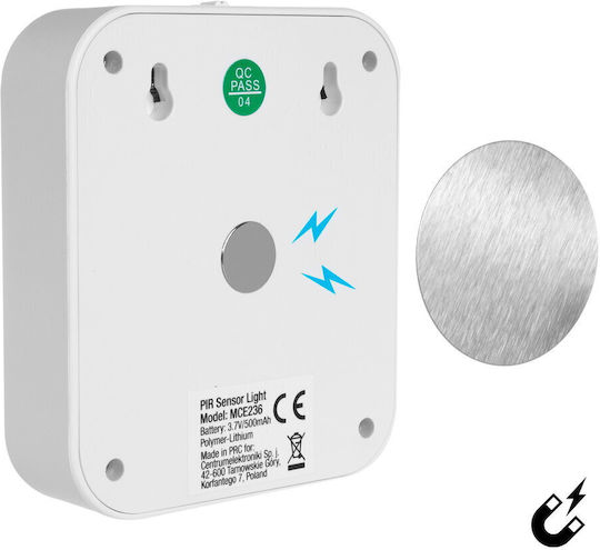 Maclean Energy Set 2 Solar Lights Natural White 4000K With Motion Sensor And Photocell 9x7.8cm