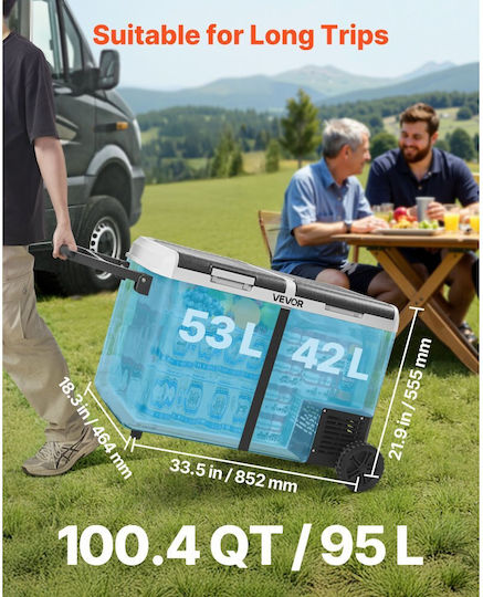 Vevor Φορητό Ψυγείο 95lt 100-240V