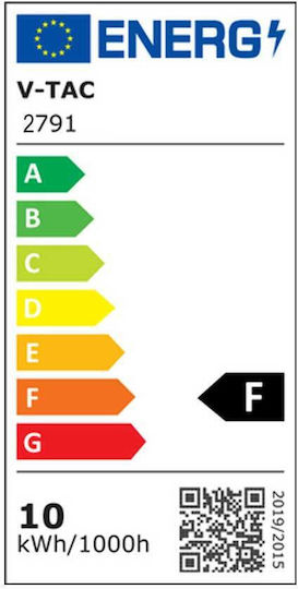 V-TAC LED Bulb 10W for B22 Socket and A60 Shape Warm White 806lm