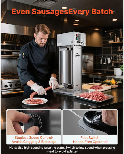 Vevor Sausage Filler with Pedal 25l