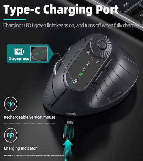ZD1W523QWS0 Mouse Vertical Ergonomic Wireless Negru