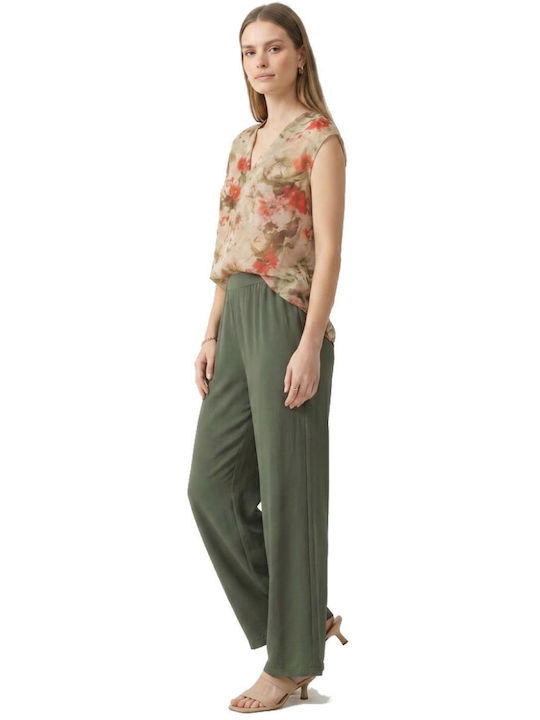 Women's Blouse with V-Neckline Multicolour