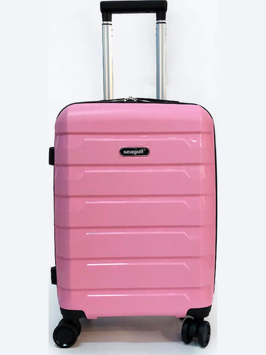 Diplomat Small The Seagull Collection Cabin Hard Pink Suitcase With 4 Wheels Height 55cm