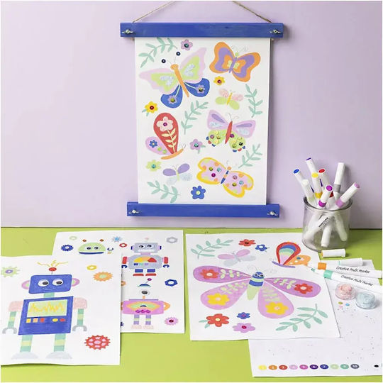 Creative Craft Kit Colouring Butterfly Robot Happy Colours 977812 Toys