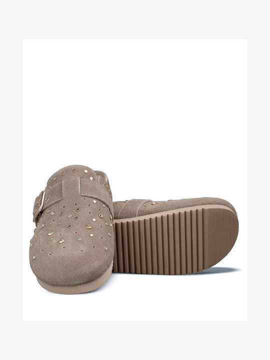 Carmela Footwear Damen Holzschuhe Beigen