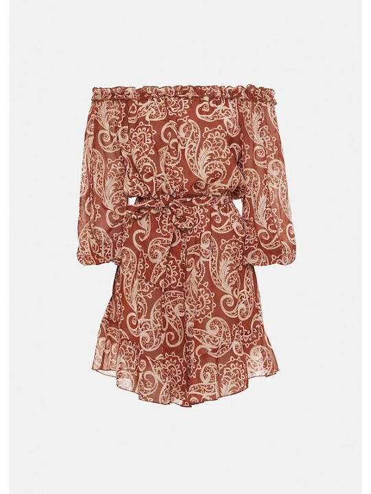 Women's Brown One-piece Shorts