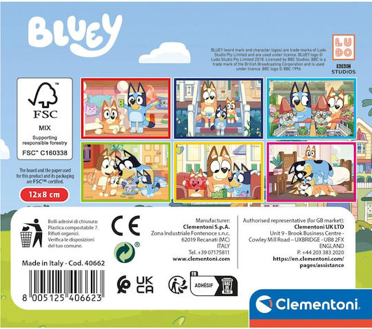 Bluey Würfelpuzzle Teile
