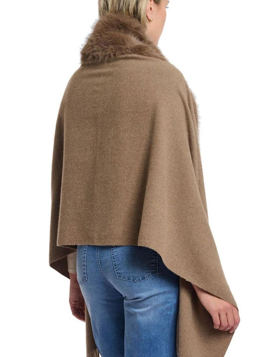 Women's Knitted Cardigan in Brown Colour