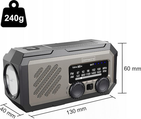 Zenwire Vibe Y2 Handheld Radio Solar mit USB Schwarz