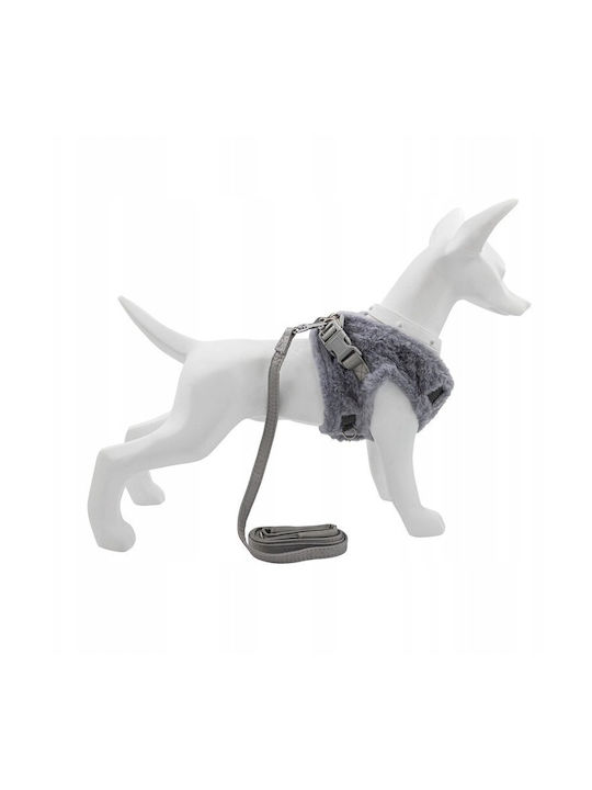 Set Harness+leash Dog Cat Gray Polyester Size Xxs Insulated Set Harness+leash Dog Cat Gray Polyester Size Xxs Insulated