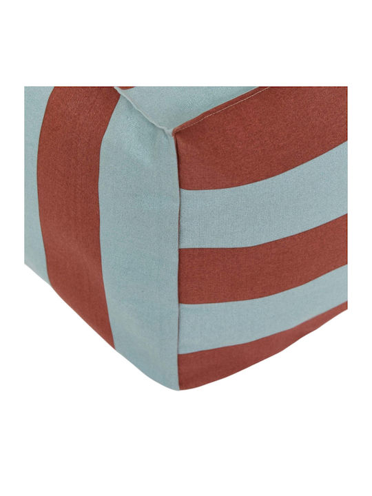Pouf Hocker Wasserdicht Toffee Blau Streifen