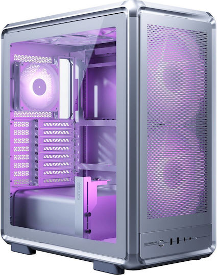 CoolerMaster MasterFrame 500 Mesh Gaming Midi Tower Κουτί Υπολογιστή με ARGB Φωτισμό Ασημί