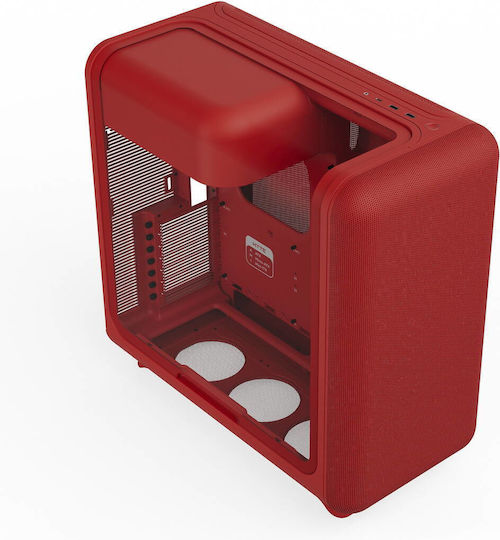 HYTE X50 Gaming Midi-Turm Computergehäuse mit Seitenfenster Wild Cherry