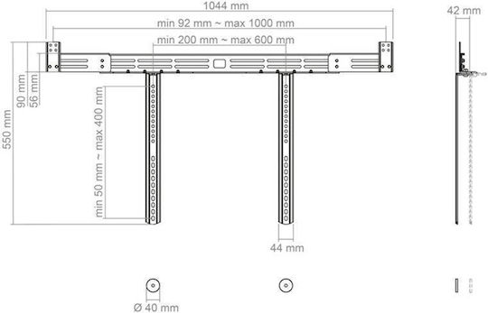Hagor LS-1 Βάση Τηλεόρασης Τοίχου έως 75"