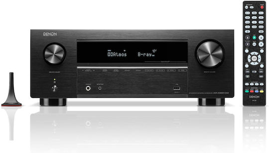 Denon AVR-X2800H Home Cinema Receiver 4K/8K 7.1 Channels 95W/8Ω 125W/6Ω with HDR and Dolby Atmos Black
