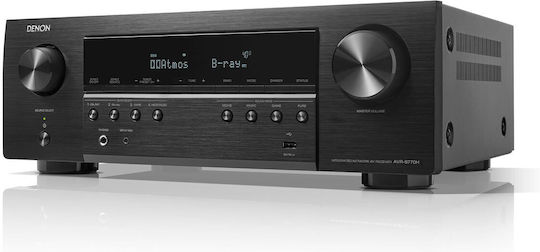 Denon AVR-S770H Home Cinema Receiver 4K/8K 7.2 Channels 75W/8Ω 165W/6Ω with HDR and Dolby Atmos Black