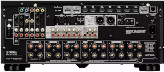 Yamaha RX-A8A Home Cinema Receiver 4K/8K 11.2 Channels 185W/8Ω with HDR and Dolby Atmos Black
