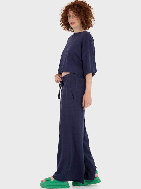 Women's Crop T-shirt Indigo