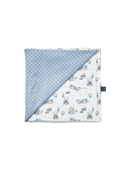 La Millou Nursery Swaddling Blanket Simbo Cotton Blue 80x100cm