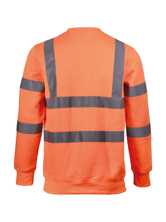 Μπλούζα Φούτερ Ανακλαστικό Ύφασμα Orange Fluo