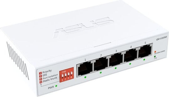 Asus QG-U1050 Unmanaged L2 Switch with 5 Gigabit (1Gbps) Ethernet Ports