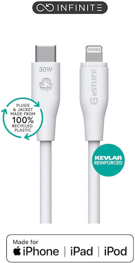 eSTUFF USB-C to Lightning Cable Λευκό 3m ES602370-BULK